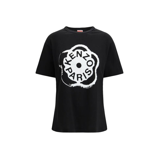 T-Shirt by Kenzo for women in cotton black, signature & print showcases a chic silhouette, artfully detailed with a chic and for a chic finish.