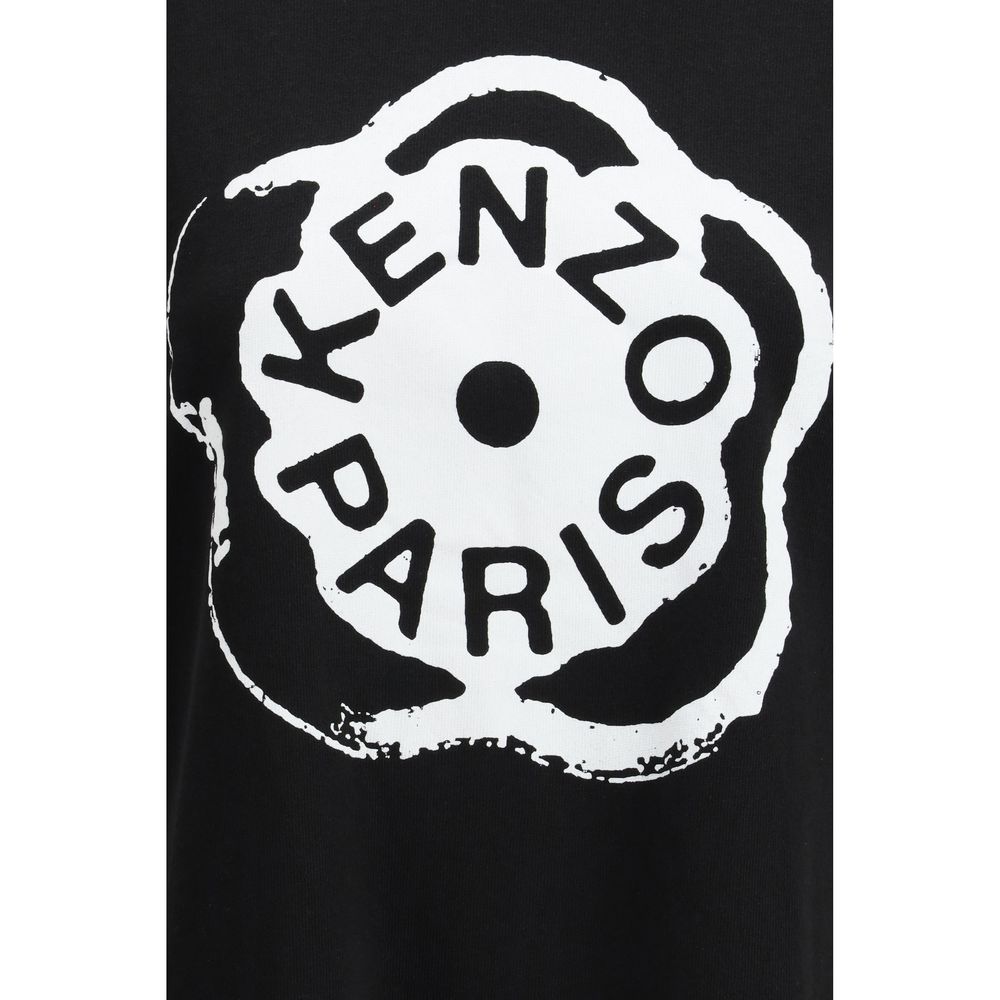 T-Shirt by Kenzo for women in cotton black, signature & print showcases a fashionable silhouette, elegantly detailed with a fashionable and for a sophisticated, high-fashion look.