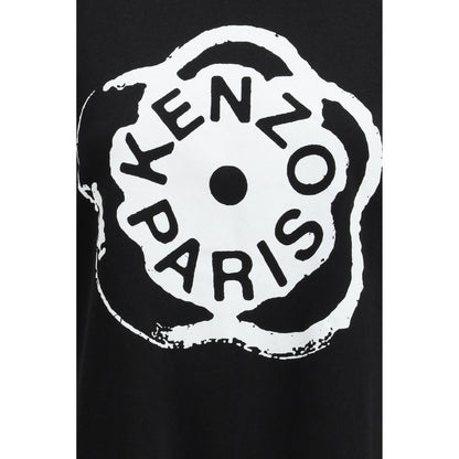 T-Shirt by Kenzo for women in cotton black, signature & print showcases a fashionable silhouette, elegantly detailed with a fashionable and for a sophisticated, high-fashion look.