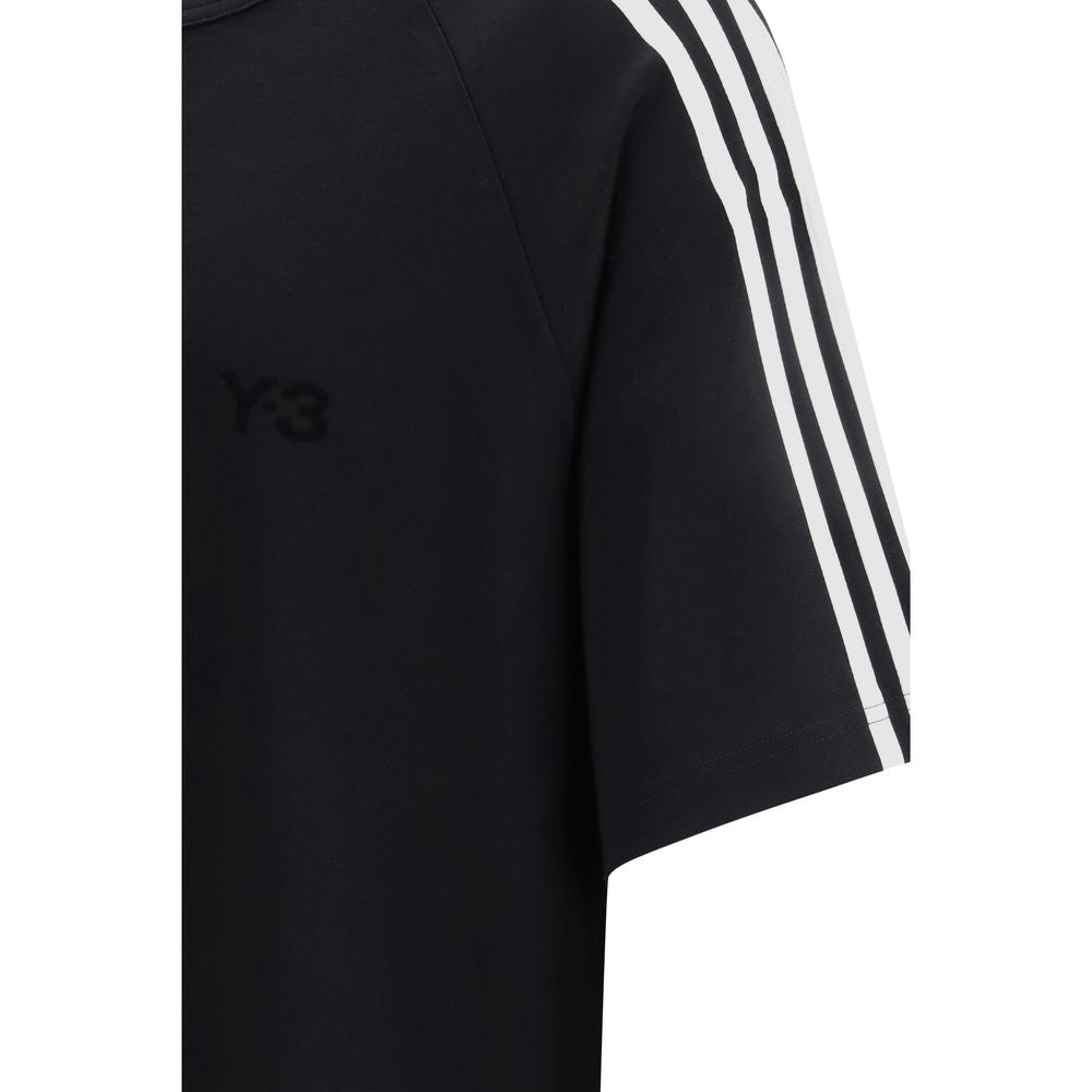 Activewear T-Shirt by Y-3 for men in lyocell nylon sheep leather & wool black & striped features an ergonomic design with , highlighting a ergonomic length and ergonomic for a high-performance look.
