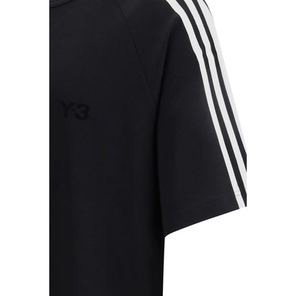 Activewear T-Shirt by Y-3 for men in lyocell nylon sheep leather & wool black & striped features an ergonomic design with , highlighting a ergonomic length and ergonomic for a high-performance look.