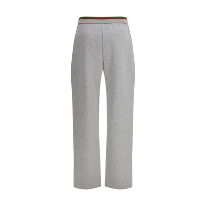 Trousers by Gucci for women in polyamide cotton gray features an sartorial silhouette, showcasing a precise relaxed-fit & regular-fit and long with a sartorial for a refined look.