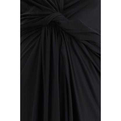 Dress by Balenciaga for women in stretch polyamide black showcases a striking silhouette, elegantly detailed with a , refined , and a striking midi for a striking finish.