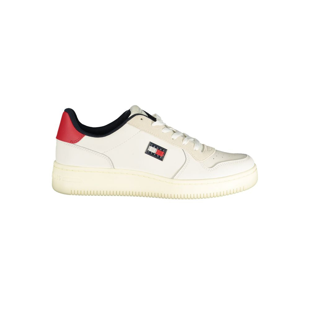 Athletic Sneakers Tommy Hilfiger men polyester polyurethane leather red & white featuring a avant-garde Crisp Men's Athletic Polyester Polyurethane Leather Sneakers design with a avant-garde athletic style for a refined finish.