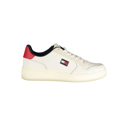 Athletic Sneakers Tommy Hilfiger men polyester polyurethane leather red & white featuring a avant-garde Crisp Men's Athletic Polyester Polyurethane Leather Sneakers design with a avant-garde athletic style for a refined finish.