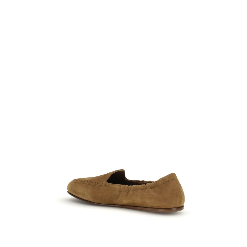 Flat Loafer Slip-On Shoes by Church's for women in bos taurus calf suede leather brown features an dynamic silhouette from the Women's Bos Taurus Calf Suede Leather Flat Loafer Slip-On Shoes collection, defined by a dynamic round toe style and flat for a dynamic look.