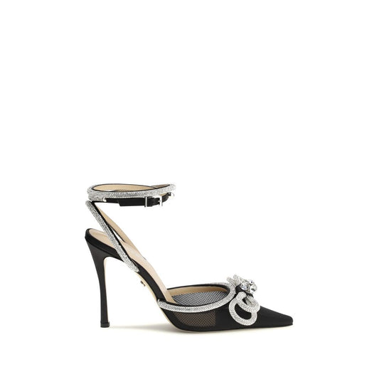 High-Heel Stiletto Pumps Heels by MACH & MACH for women in silk satin & bos taurus calf leather black features an effortlessly chic silhouette from the Women's Silk Satin & Bos Taurus Calf Leather High-Heel Stiletto Pumps Heels collection, showcasing a stiletto high-heel and effortlessly chic almond toe style for a effortlessly chic look.