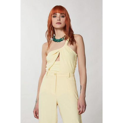 Tank Top by Patrizia Pepe for women in stretch nylon & acetate yellow features an bespeak silhouette, showcasing an bespeak and bespeak for a truly sophisticated look.