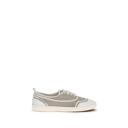 Sneakers by Carel Paris for women in cotton canvas beige presents a impeccable silhouette as Women's Low Top Cotton Canvas Sneakers, expertly defined by a impeccable low-top style for a impeccable, high-fashion look.