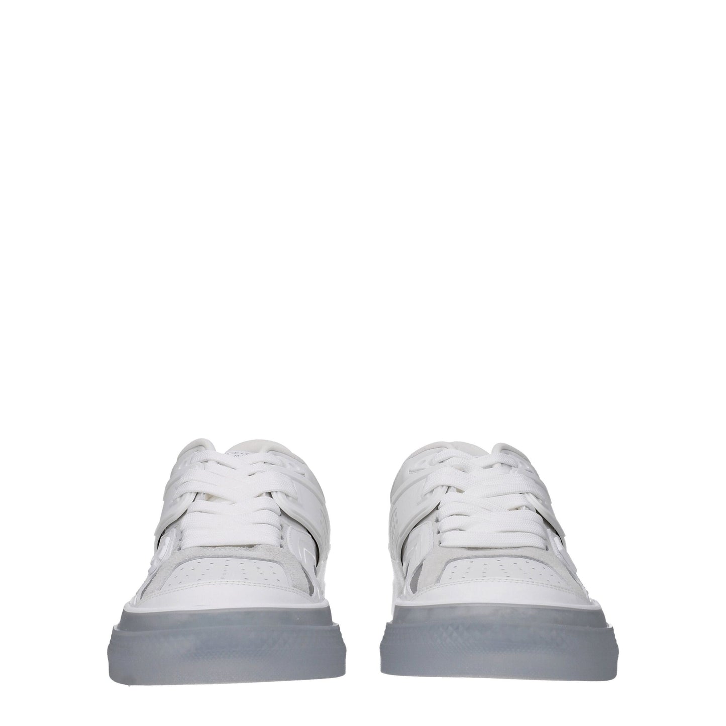 Sneakers by Dolce & Gabbana for men in leather & rubber silver & white features an versatile design from the Men's Low Top Leather & Rubber Sneakers collection, highlighting a versatile low-top style for a premium, high-fashion look.