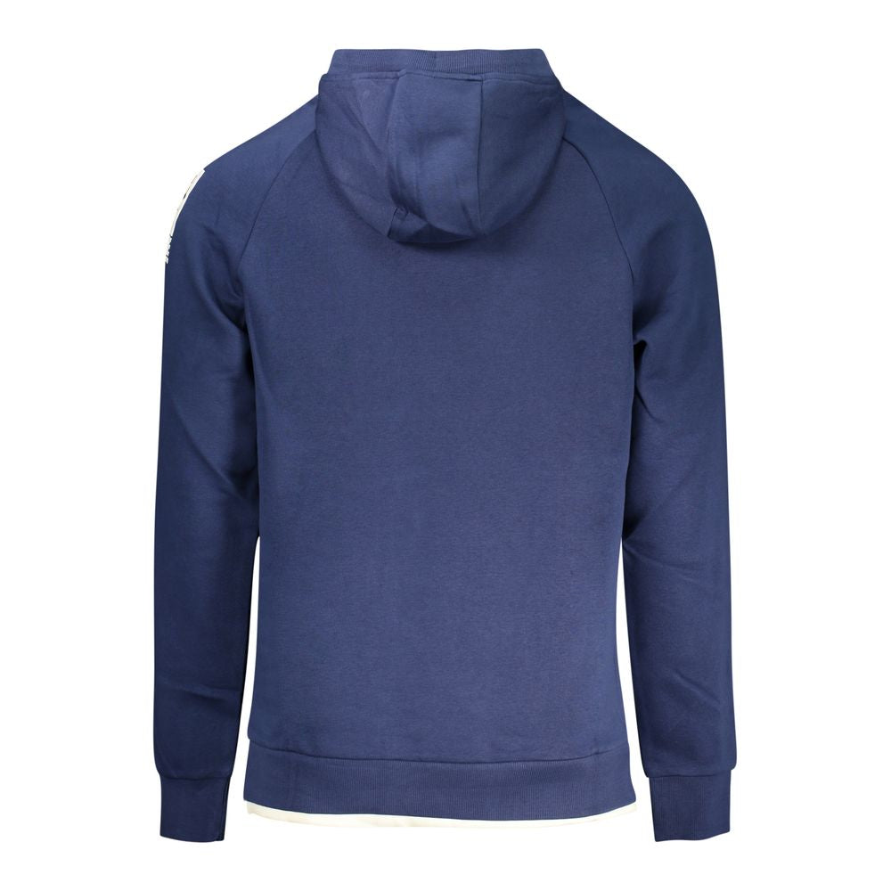 Hooded Sweatshirt Hoodie by Rifle for men in cotton polyester blue & print features a authentic silhouette, showcasing a sophisticated hooded neckline and authentic detail for a refined finish.