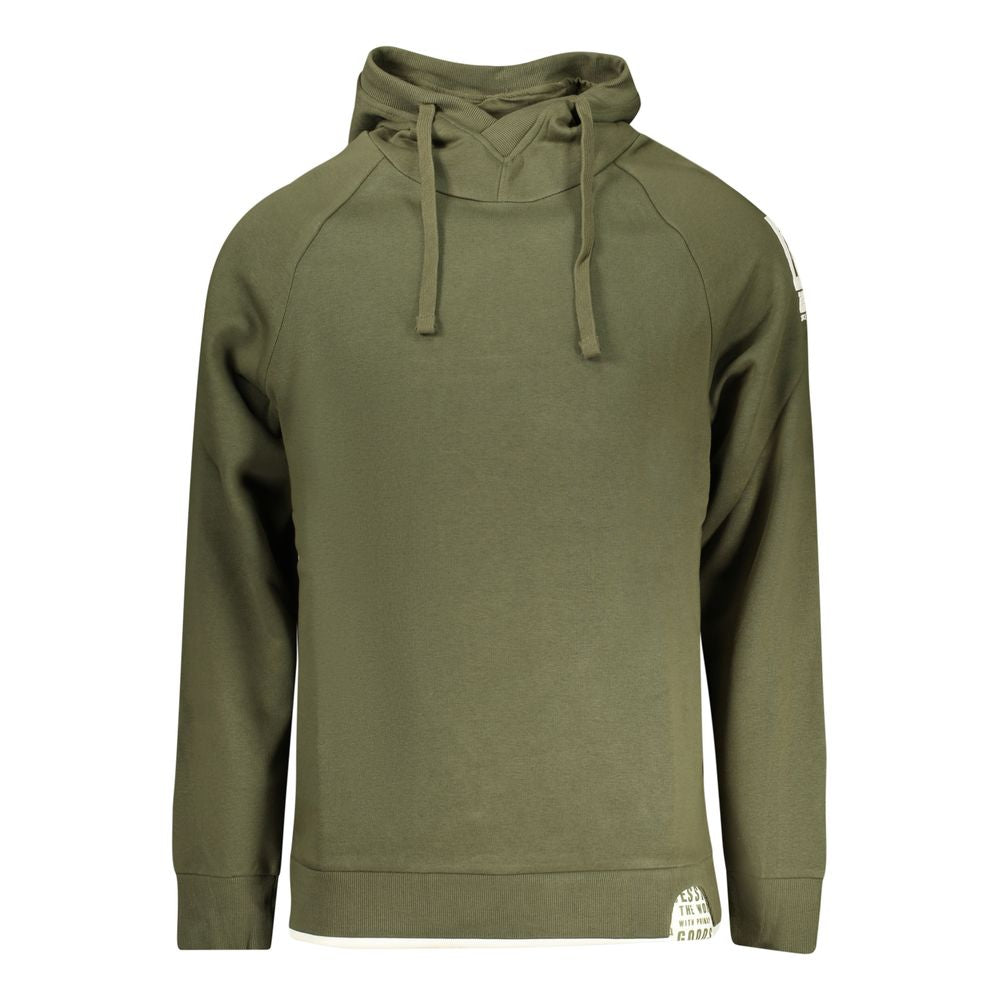 Hooded Sweatshirt Hoodie by Rifle for men in cotton polyester green, signature & print features a authentic silhouette, showcasing a sophisticated hooded neckline and authentic detail for a refined finish.