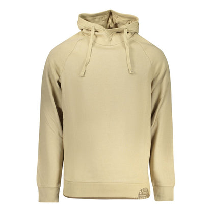 Hooded Sweatshirt Hoodie by Rifle for men in cotton polyester beige features an avant-garde silhouette, showcasing a sophisticated hooded neckline and detail for a truly avant-garde finish.