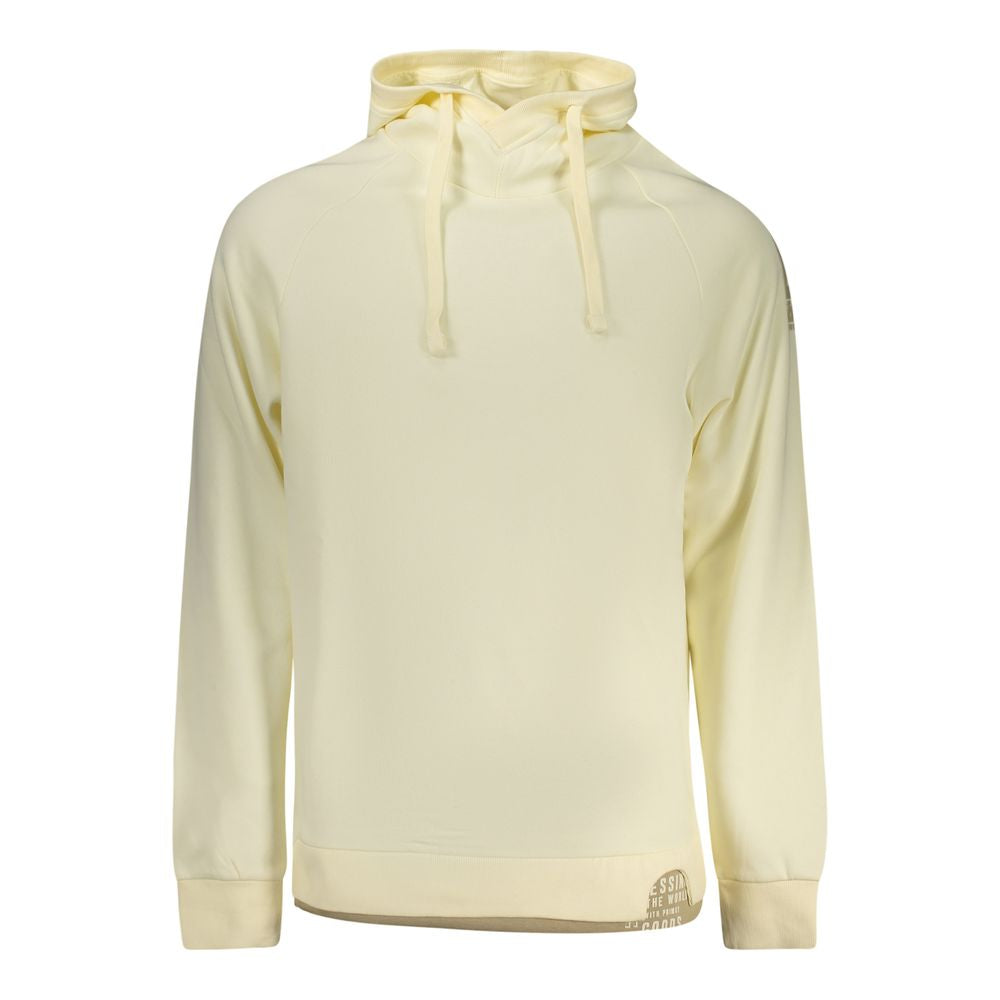 Hooded Sweatshirt Hoodie by Rifle for men in cotton polyester white & print features an avant-garde silhouette, showcasing a sophisticated hooded neckline and detail for a truly avant-garde finish.