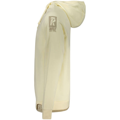 Hooded Sweatshirt Hoodie by Rifle for men in cotton polyester white & print features a slouchy chic silhouette, detailed with a slouchy chic and a signature for an elevated aesthetic.