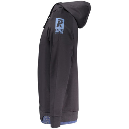 Hooded Sweatshirt Hoodie by Rifle for men in cotton polyester blue features an luminous silhouette, showcasing a sophisticated and for a truly luminous look.