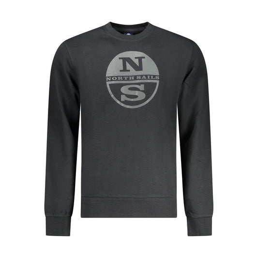 Sweatshirt by North Sails for men in cotton black & print features an magnificent silhouette, showcasing a sophisticated crew neckline and detail for a truly magnificent finish.