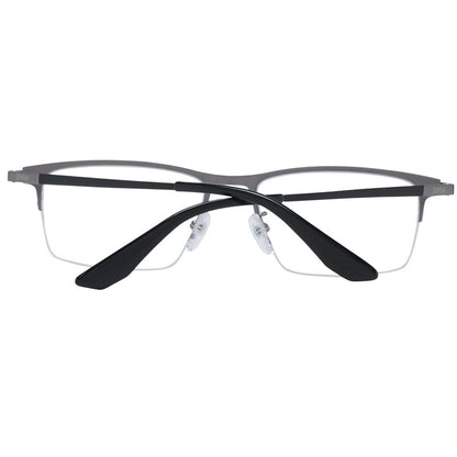 Eyeglasses Frames by BMW for men in titanium and black showcases a refined silhouette, detailed with a black coloured frame finish and a sophisticated half-frame frame design.