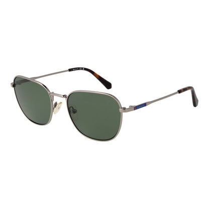 Sunglasses by Gant for men in leather gray & green features an lustrous full-rim square frame design with gray coloured frame detailing and polarized lens for a lustrous aesthetic.