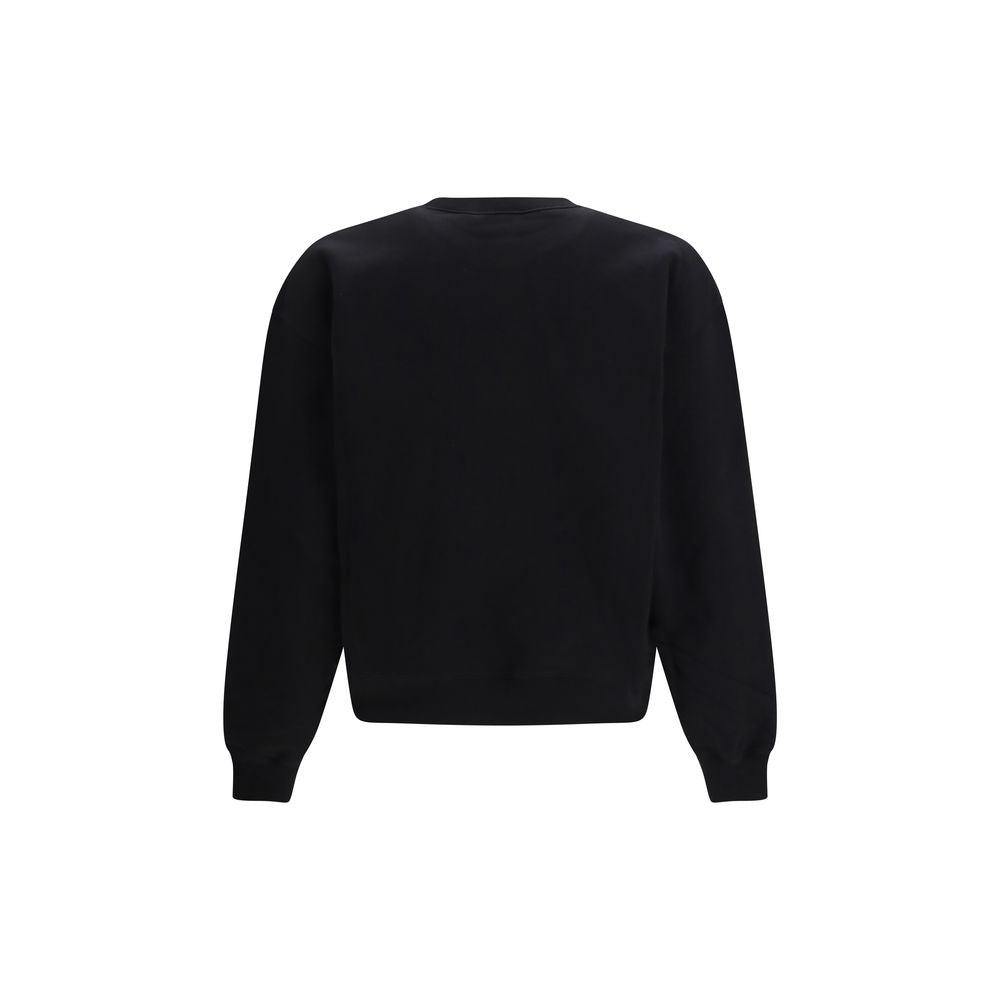 Sweatshirt by Gucci for men in cotton black features an provocated silhouette, detailed with a provocated and a refined crew neckline for a sophisticated aesthetic.