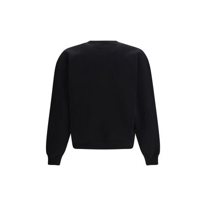 Sweatshirt by Gucci for men in cotton black features an provocated silhouette, detailed with a provocated and a refined crew neckline for a sophisticated aesthetic.