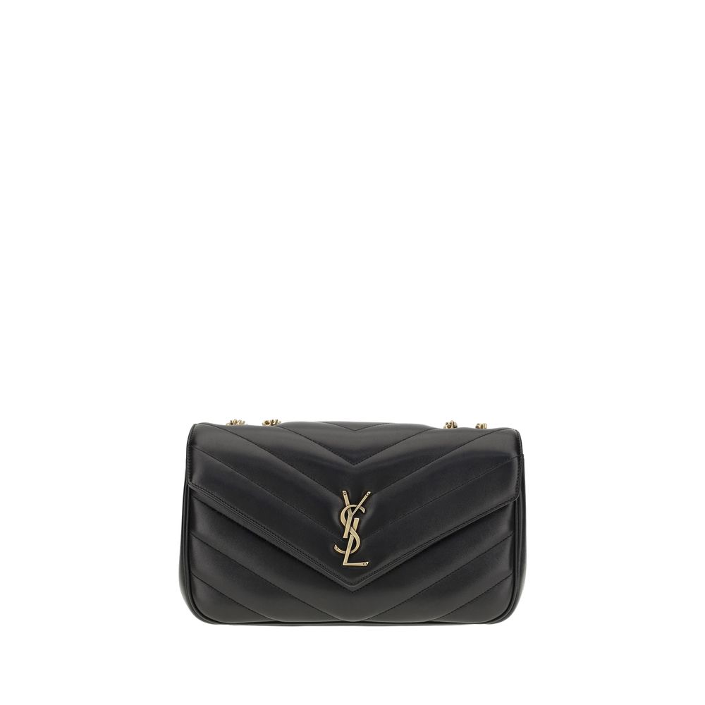 Quilted 2-in-1 Shoulder & Crossbody Flap Bag by Saint Laurent for women in bio-acetate & bos taurus calf leather black features a distinguished silhouette, showcasing a secure flap & magnetic and distinguished with versatile crossbody-strap, shoulder-strap & adjustable-strap for a distinguished finish.
