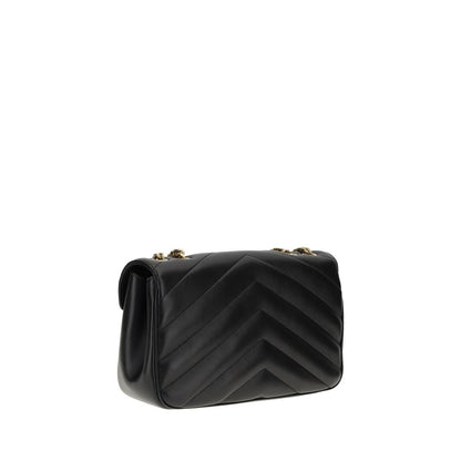 Quilted 2-in-1 Shoulder & Crossbody Flap Bag by Saint Laurent for women in bio-acetate & bos taurus calf leather black showcases a enviable silhouette, artfully detailed with a secure flap & magnetic, organized , and versatile crossbody-strap, shoulder-strap & adjustable-strap for a enviable look.