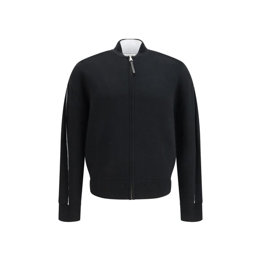 Cardigan by Givenchy for men in polypropylene nylon & wool black & signature features a nuanced silhouette with a refined and nuanced detailing for a sophisticated look.