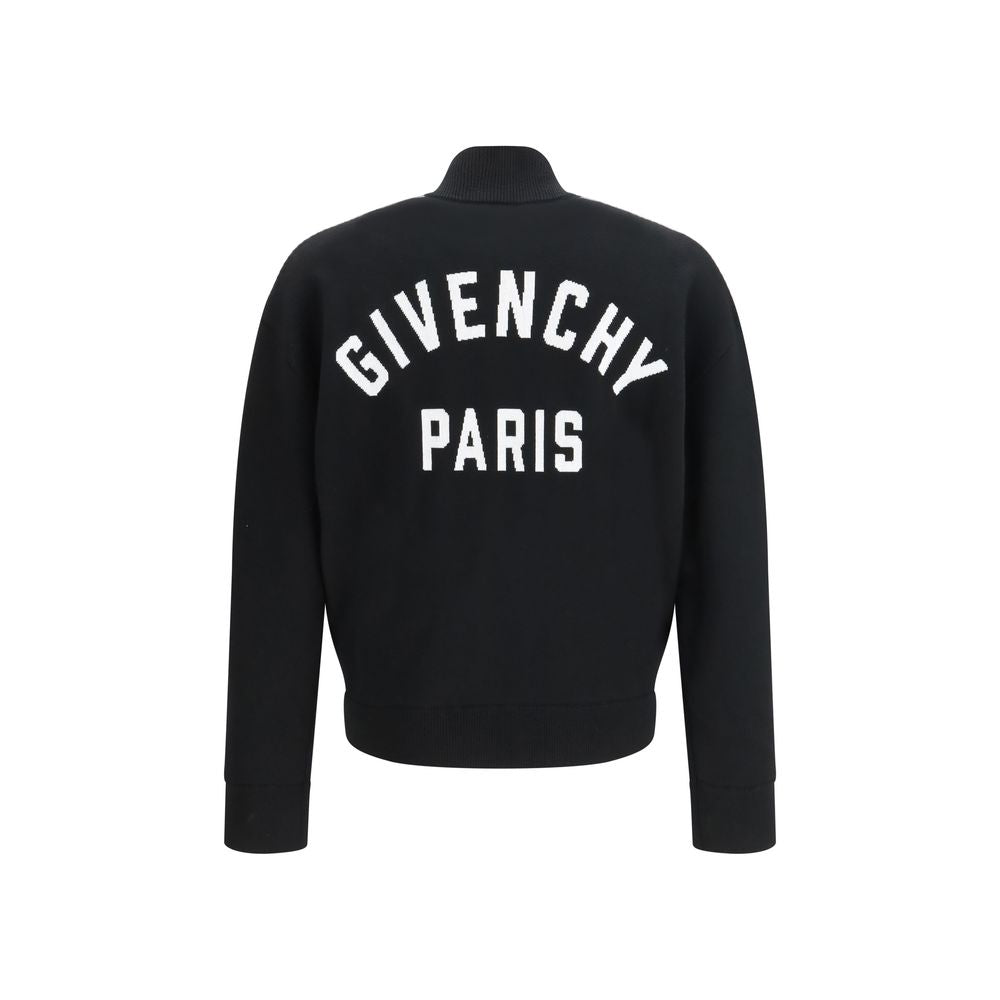 Cardigan by Givenchy for men in polypropylene nylon & wool black & signature showcases a luxurious silhouette, meticulously detailed with a sophisticated and for a refined finish.