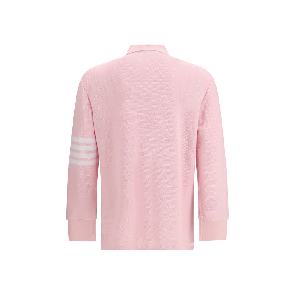 Polo Shirt by Thom Browne for men in cotton multicolor, signature & striped presents a crisp silhouette, artfully detailed with a crisp and crisp .
