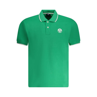 Polo Shirt by North Sails for men in cotton green & print presents a sleek silhouette, featuring a refined and for a sleek finish.