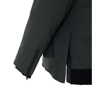 Hooded Parka by Moose Knuckles for men in cotton nylon & fox fur green features an avant garde silhouette, showcasing refined pockets, hooded & insulated and a sophisticated hooded neckline for a polished look.