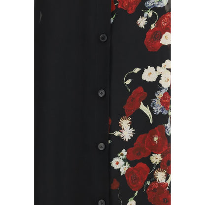 Dress by Khaite for women in silk black & patterned features an magnificent silhouette, artfully detailed with a magnificent and that flows into an magnificent long.