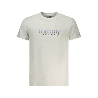 T-Shirt by Tommy Hilfiger for men in cotton gray & print features a plush silhouette, showcasing a sophisticated and for a truly plush finish.