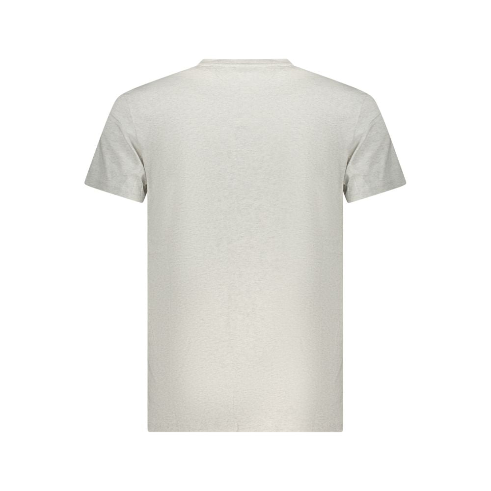 T-Shirt by Tommy Hilfiger for men in cotton gray & print showcases a unassuming silhouette, artfully detailed with a refined and unassuming for a sophisticated, contemporary look.
