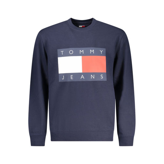 Sweatshirt by Tommy Hilfiger for men in denim cotton blue & print showcases a slouchy chic silhouette, artfully detailed with a slouchy chic and for a slouchy chic finish.
