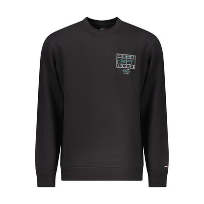 Sweatshirt by Tommy Hilfiger for men in cotton black & signature features an magnificent silhouette, showcasing a sophisticated crew neckline and detail for a truly magnificent finish.