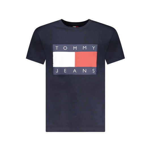 T-Shirt by Tommy Hilfiger for men in cotton blue, signature & print showcases a chic silhouette, artfully detailed with a chic crew neckline and for a chic finish.
