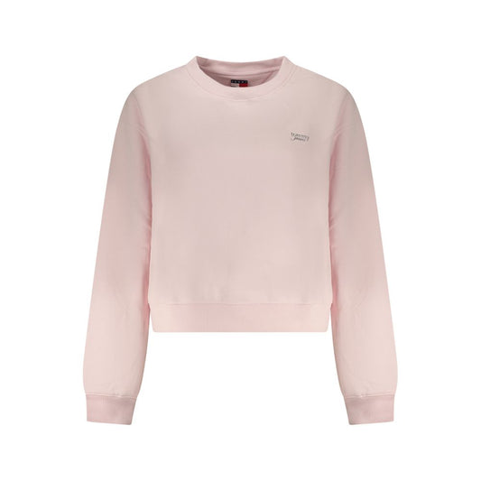 Sweatshirt by Tommy Hilfiger for women in cotton polyester pink features an magnificent silhouette, showcasing a sophisticated crew neckline and detail for a truly magnificent finish.