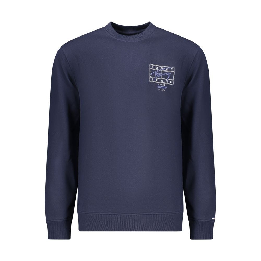 Sweatshirt by Tommy Hilfiger for men in cotton blue & print features an provocated silhouette, detailed with a provocated and a refined crew neckline for a sophisticated aesthetic.