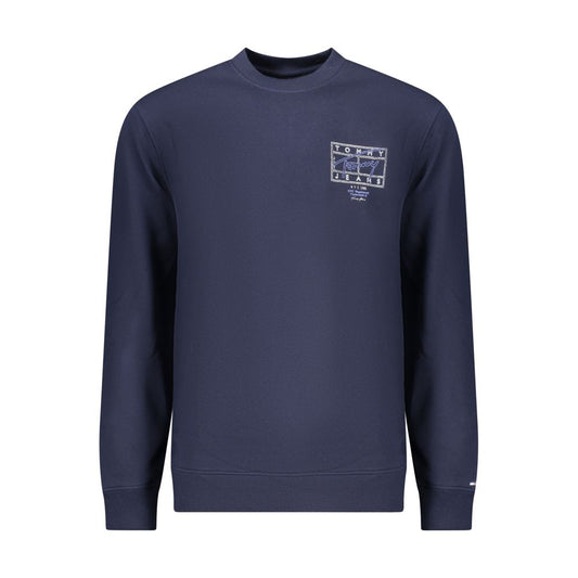 Sweatshirt by Tommy Hilfiger for men in cotton blue & print features an provocated silhouette, detailed with a provocated and a refined crew neckline for a sophisticated aesthetic.