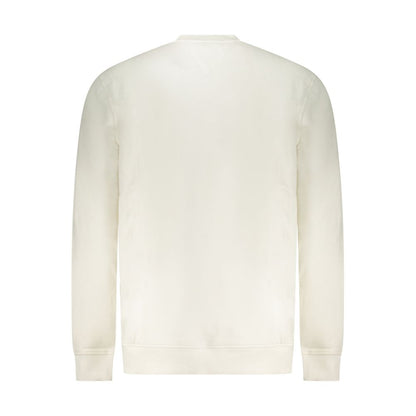 Sweatshirt by Tommy Hilfiger for men in cotton white & signature features an exquisite silhouette, showcasing and crew neckline details for a exquisite look.