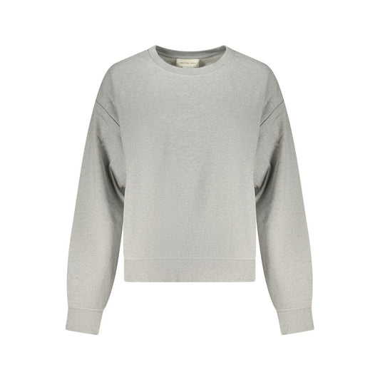Sweatshirt by Calvin Klein for women in cotton gray presents a smart casual silhouette, featuring a smart casual crew neckline and for a sophisticated look.