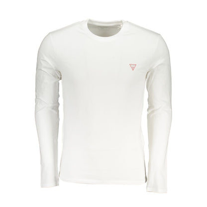 T-Shirt by Guess Jeans for men in stretch organic cotton white & print showcases a fashionable silhouette, elegantly detailed with a fashionable long-sleeve and for a sophisticated, high-fashion look.