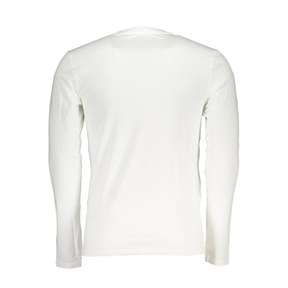 T-Shirt by Guess Jeans for men in stretch organic cotton white & print showcases a chic silhouette, artfully detailed with a chic and for a chic finish.