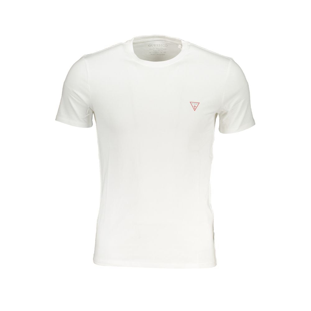 T-Shirt by Guess Jeans for men in stretch organic cotton white & print features an edgy silhouette, meticulously detailed with a sophisticated and crew neckline for a truly edgy finish.