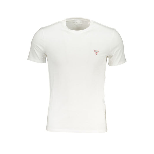 T-Shirt by Guess Jeans for men in stretch organic cotton white & print features an edgy silhouette, meticulously detailed with a sophisticated and crew neckline for a truly edgy finish.