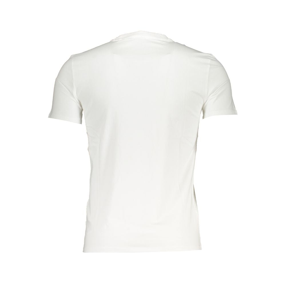 T-Shirt by Guess Jeans for men in stretch organic cotton white & print features an edgy silhouette, meticulously detailed with a sophisticated and for a truly edgy finish.
