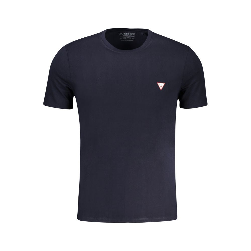 Guess Jeans Men's Slim Short-Sleeve Crew Neck Stretch Organic Cotton Activewear T-Shirt - Blue Print