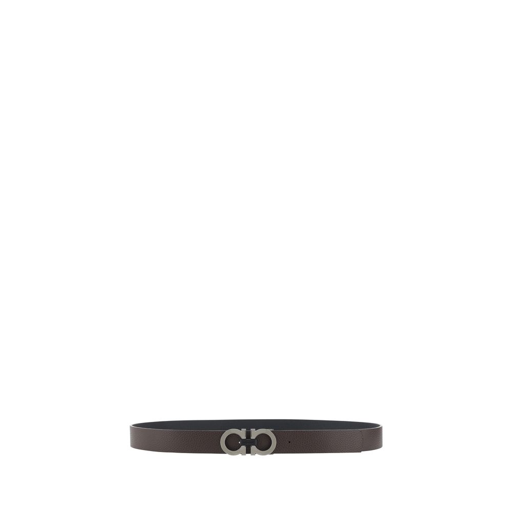 Belt by Ferragamo for men in bos taurus calf leather black features a bohemian chic silhouette, showcasing the bohemian chic Gancini Bos Taurus Calf Leather Belt design with a sophisticated bohemian chic finish.